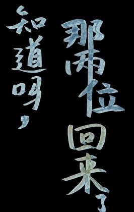 知道吗,那两位回来了